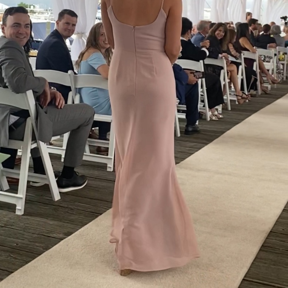 Hayley Paige bridesmaid size 2 dusty rose, chiffon